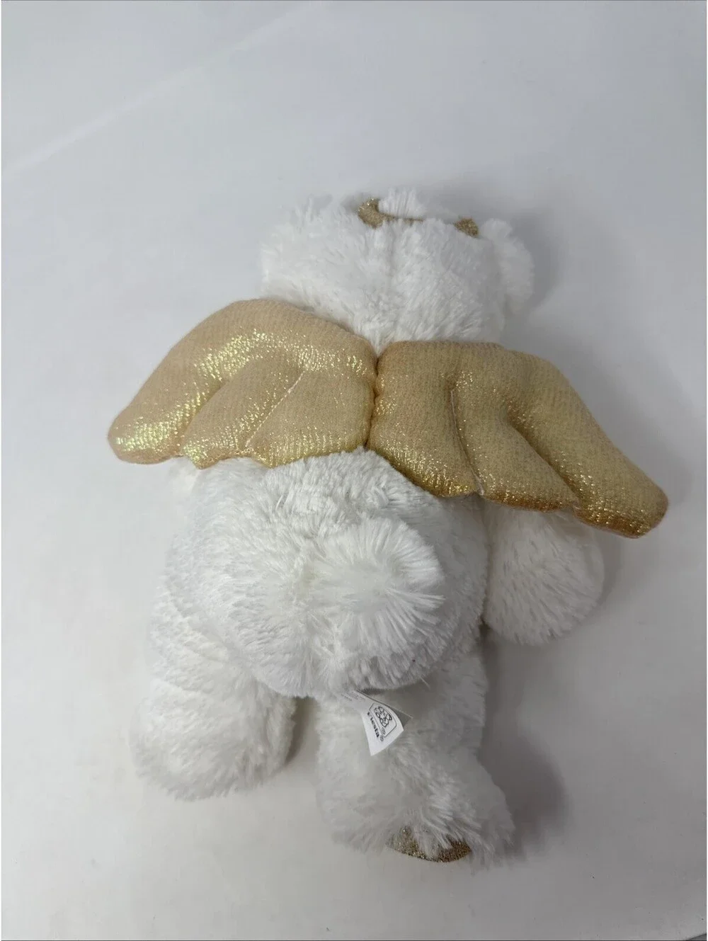 White And Gold Angel Bear Plush Stuffed Animal